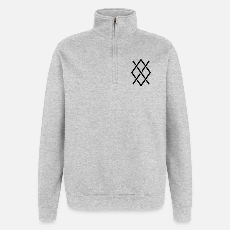 Gungnir schwarze Farbe - Quarter-Zip-Sweatshirt - Grau meliert
