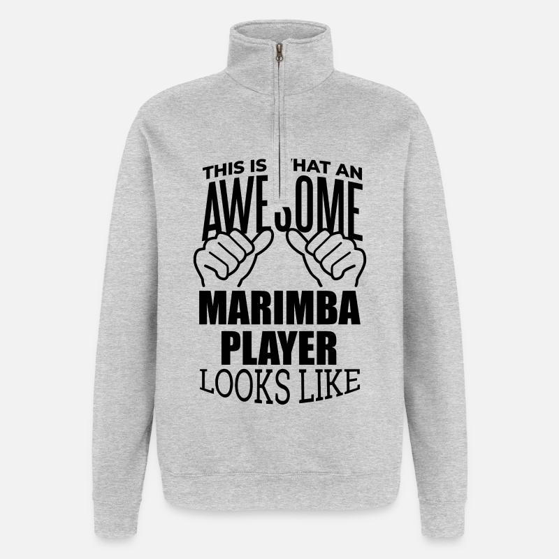 Marimba - Quarter-Zip Sweatshirt - heather grey