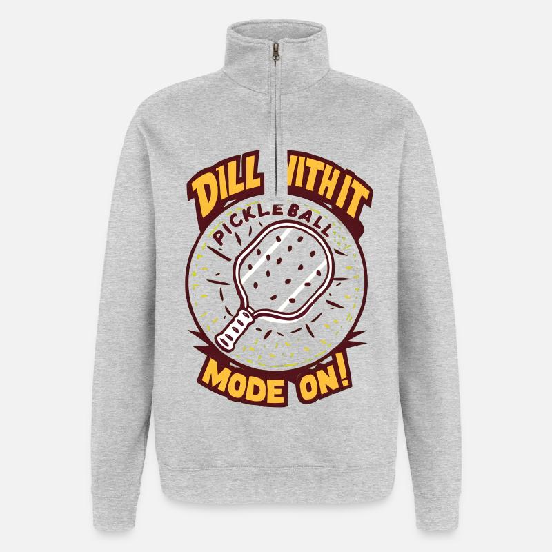 De l’aneth avec - Sweat à zip 1/4 - gris chiné