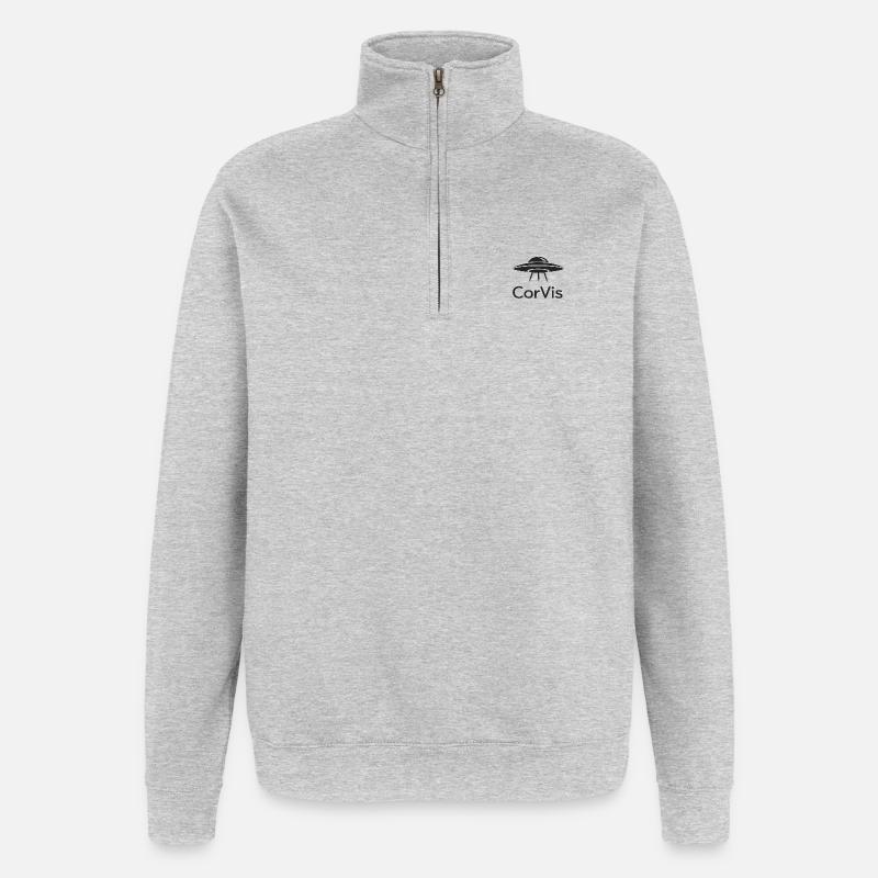 CorVis - Sweat à zip 1/4 - gris chiné