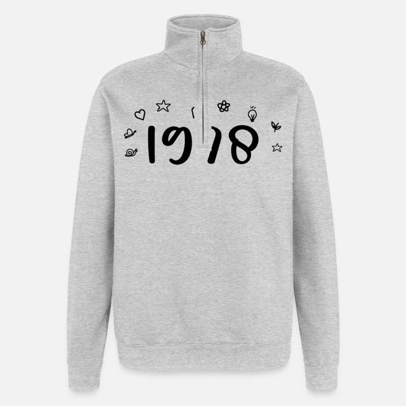 1978 Jubiläum 1978 Retro 1978 - Quarter-Zip-Sweatshirt - Grau meliert