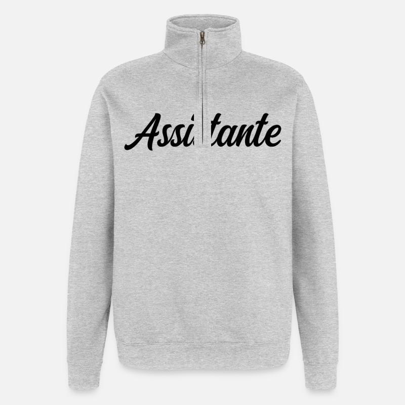 Assistante Polyvalente Secrétaire Bureau Professio - Sweat à zip 1/4 - gris chiné