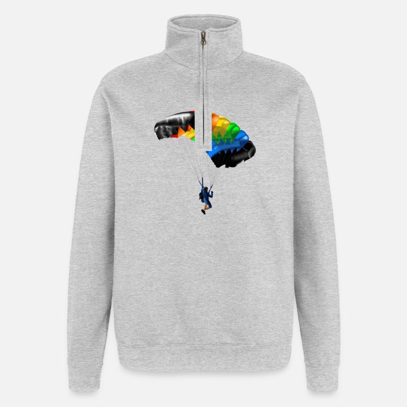 parachute - Sweat à zip 1/4 - gris chiné