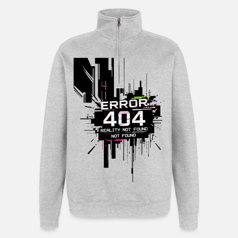 Error: Reality not found - Quarter-Zip Sweatshirt - heather grey