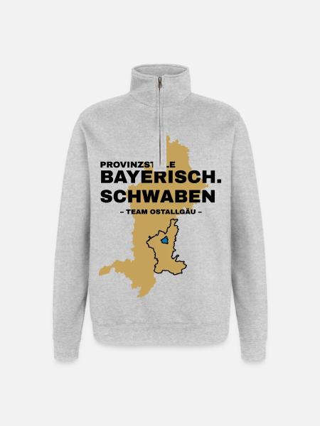 Schwaben | OSTALLGÄU - Quarter-Zip-Sweatshirt - Grau meliert