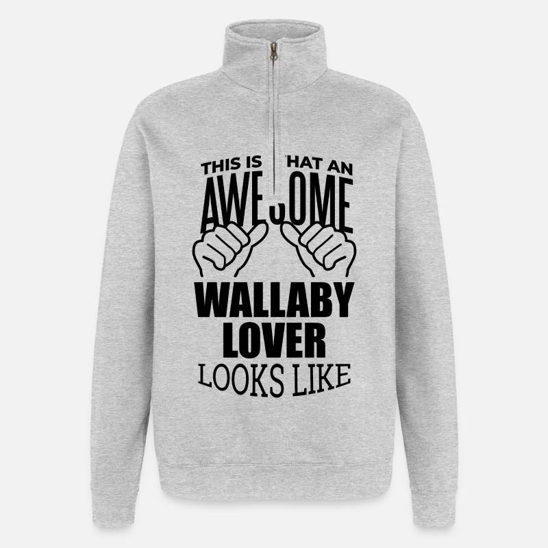 wallaby - Sweat à zip 1/4 - gris chiné
