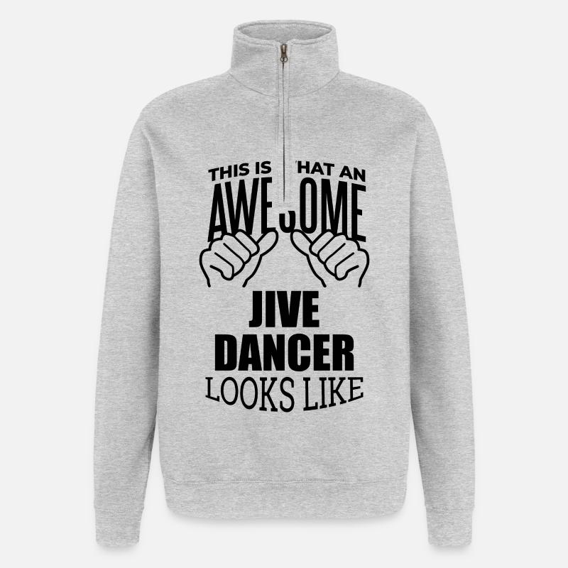 Jive - Sweat à zip 1/4 - gris chiné