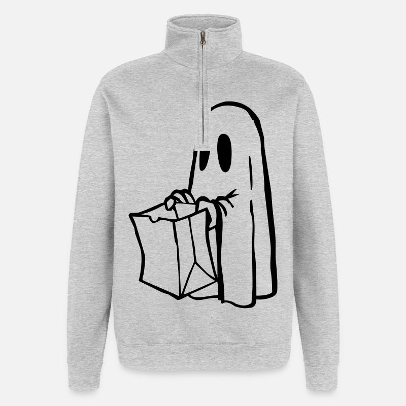 Ghost - Quarter-Zip Sweatshirt - heather grey