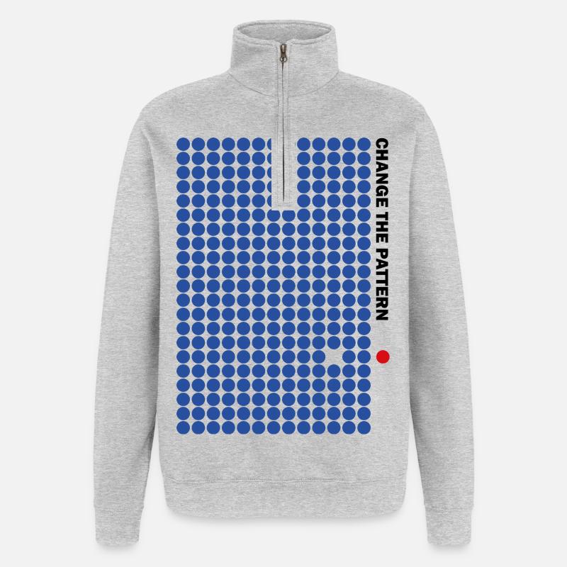 CHANGE THE PATTERN - Quarter-Zip Sweatshirt - heather grey