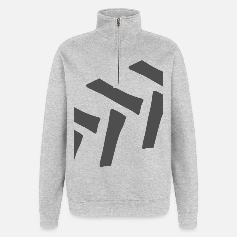 profil Executor - Sweat à zip 1/4 - gris chiné
