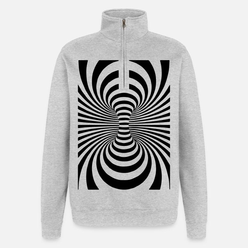 Coole Kunst,Kunst,Art,Design,Kreise, - Quarter-Zip-Sweatshirt - Grau meliert