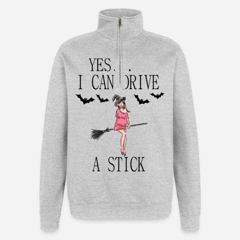 Witch with bher - Quarter-Zip Sweatshirt - heather grey