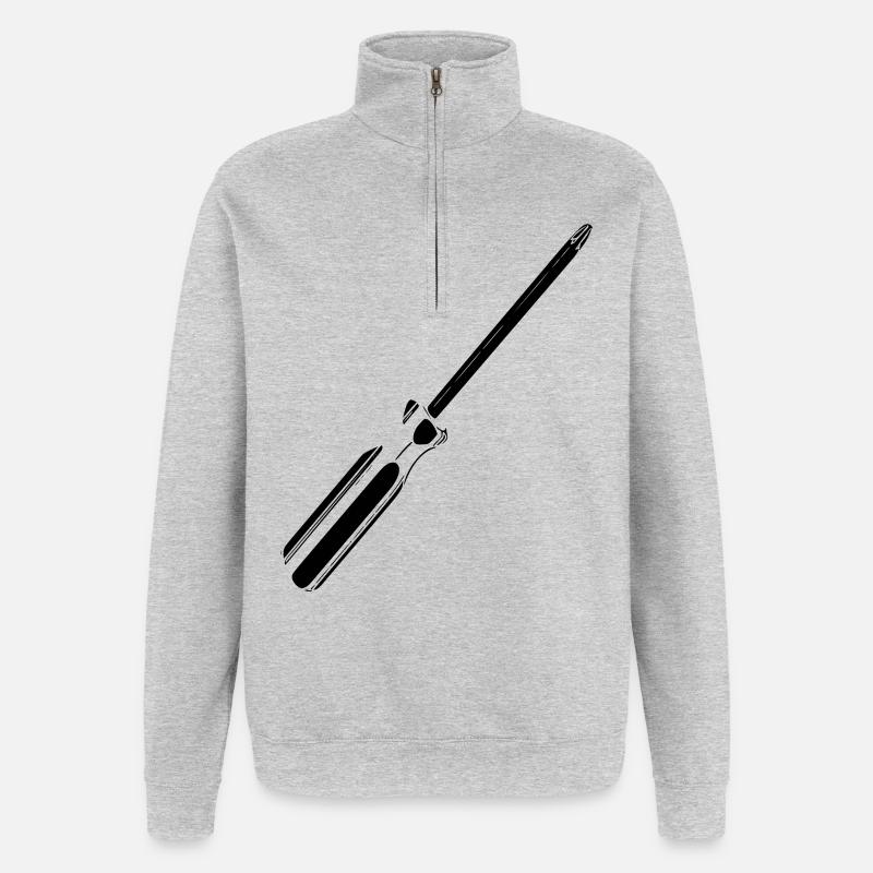 screwdriver - Quarter-Zip Sweatshirt - heather grey