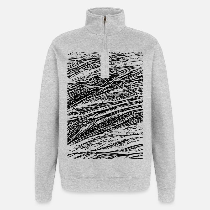 Résumé créatif - Sweat à zip 1/4 - gris chiné