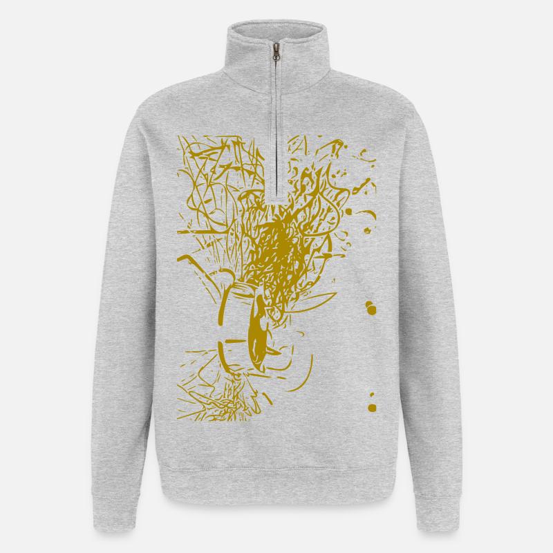 abstract design - Quarter-Zip Sweatshirt - heather grey