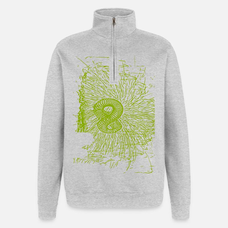 abstract design - Quarter-Zip Sweatshirt - heather grey