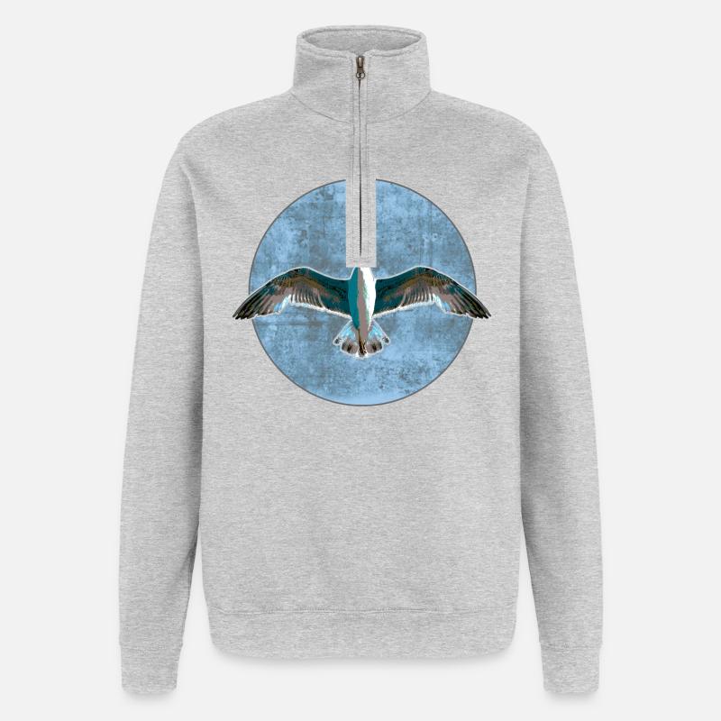 Gull - Quarter-Zip Sweatshirt - heather grey