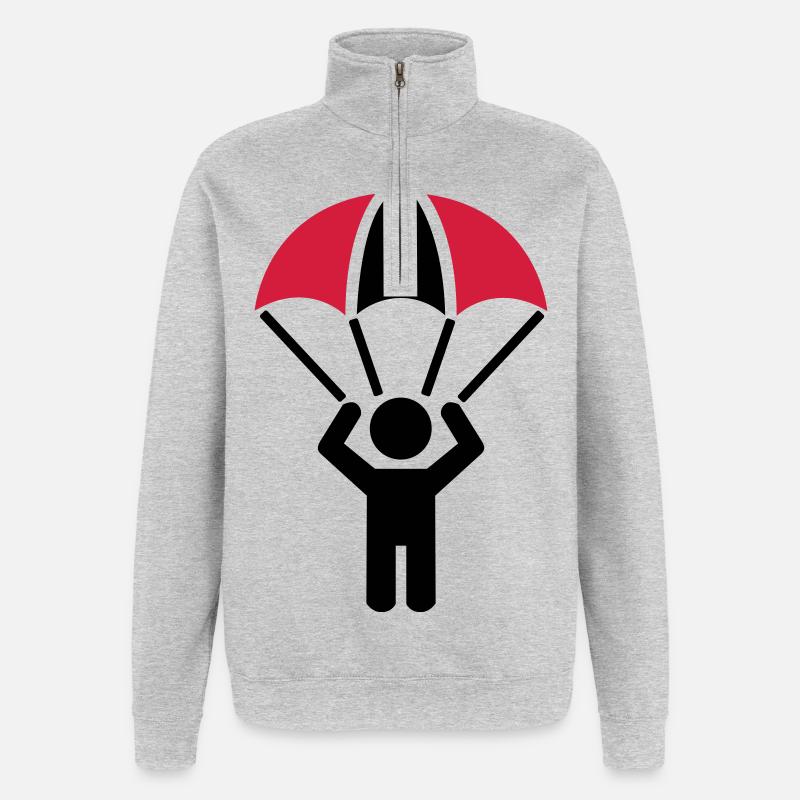 parachute - Quarter-Zip Sweatshirt - heather grey