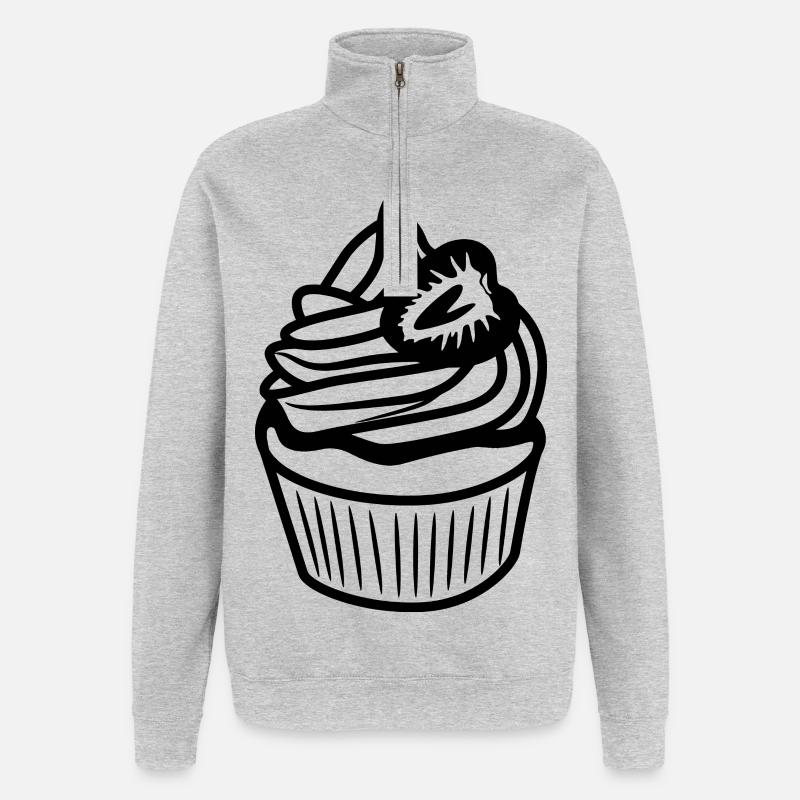 Pie - Quarter-Zip Sweatshirt - heather grey