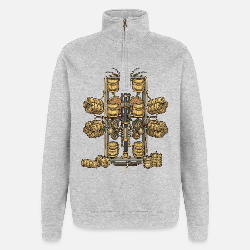 Multi-impact bomb fireworks Malta pyrotechnics - Quarter-Zip Sweatshirt - heather grey
