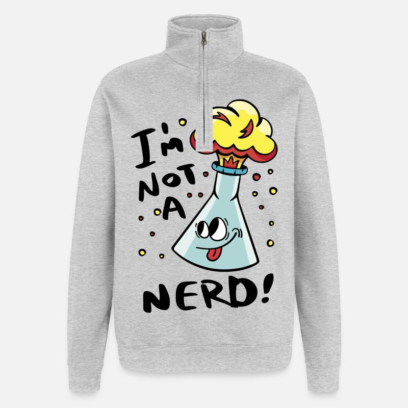 I'm not a nerd - Quarter-Zip Sweatshirt - heather grey