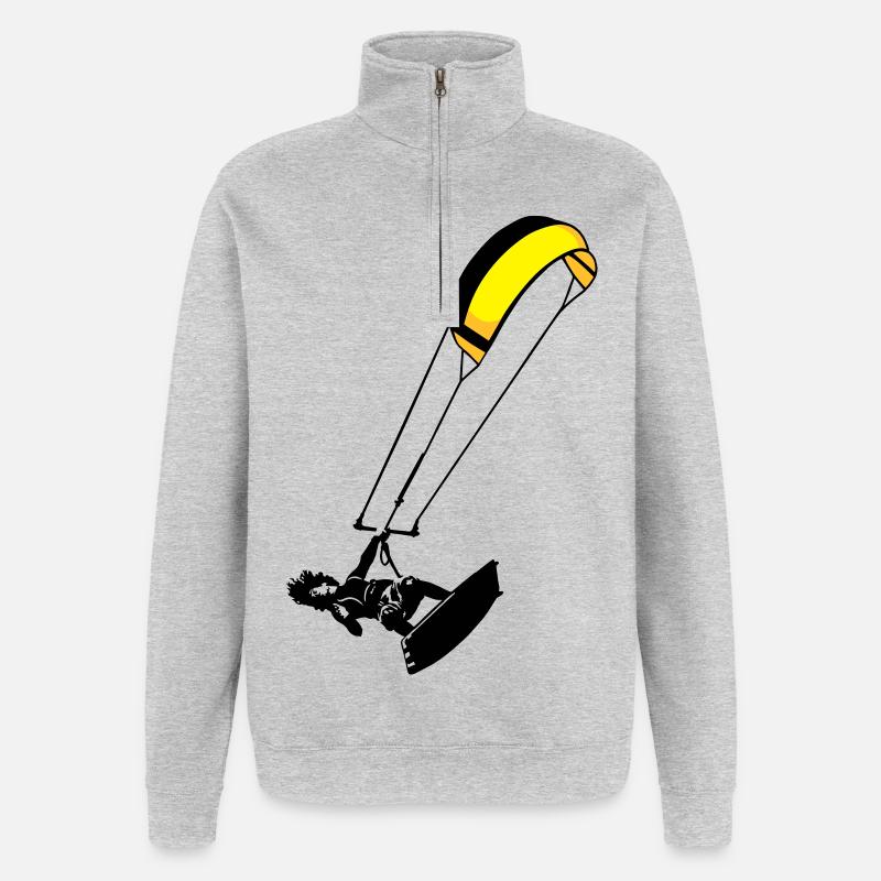 Kitesuf flex - Quarter-Zip Sweatshirt - heather grey