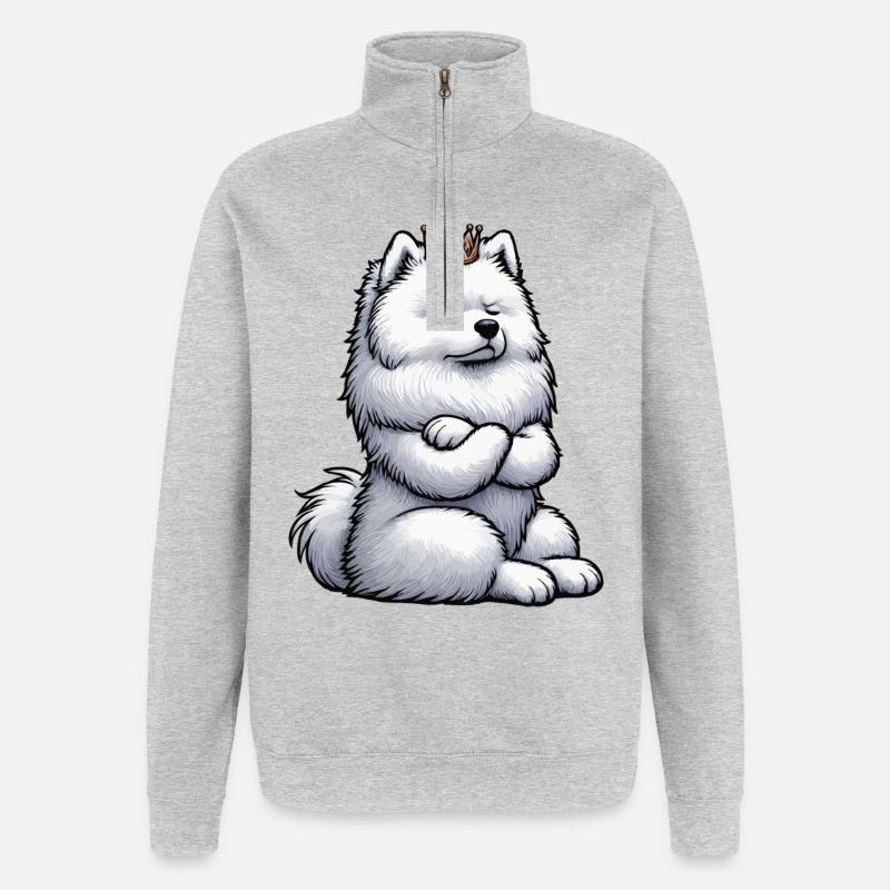 Samoyed Samoyed Owner Samoyed Lovers - Quarter-Zip Sweatshirt - heather grey