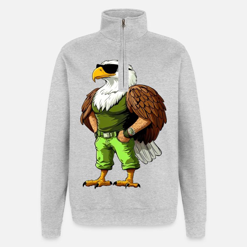 Aigle Cool - Sweat à zip 1/4 - gris chiné