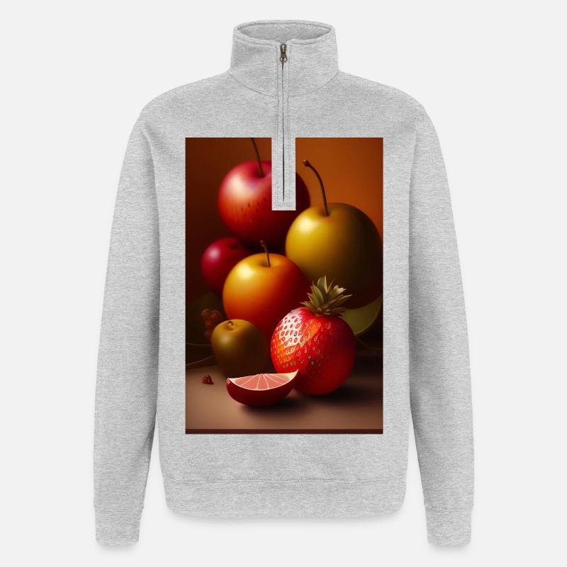 Fruit - Quarter-Zip Sweatshirt - heather grey