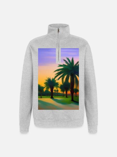 Arabian Desert - Quarter-Zip Sweatshirt - heather grey