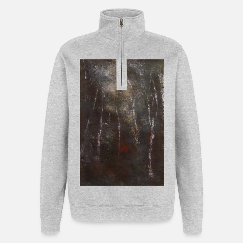 Brieselang Light – Das Licht ruft dich - Quarter-Zip-Sweatshirt - Grau meliert