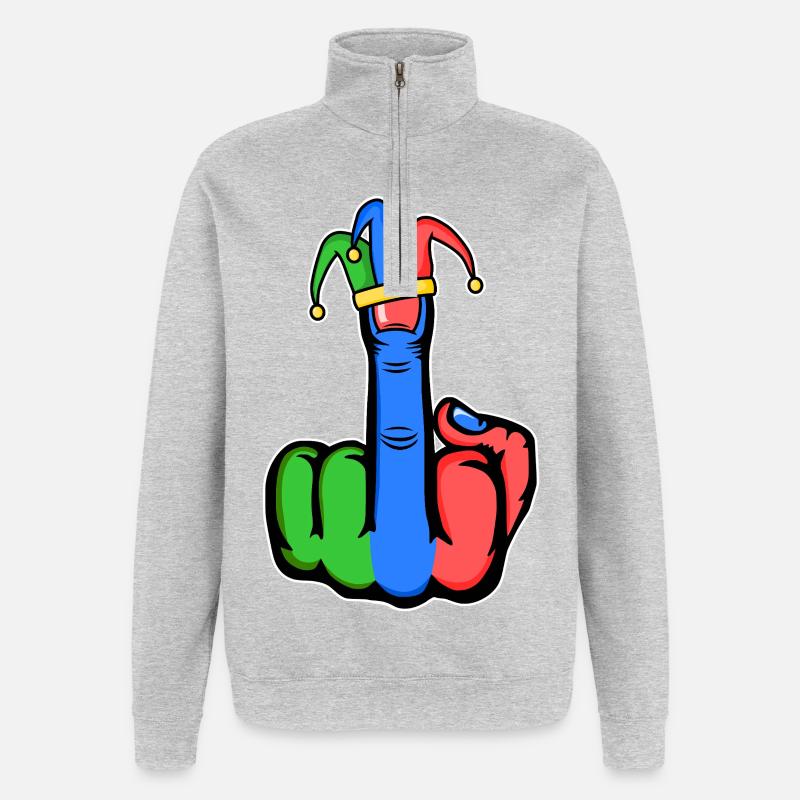 Majeur Stingerfinger Carnaval - Sweat à zip 1/4 - gris chiné