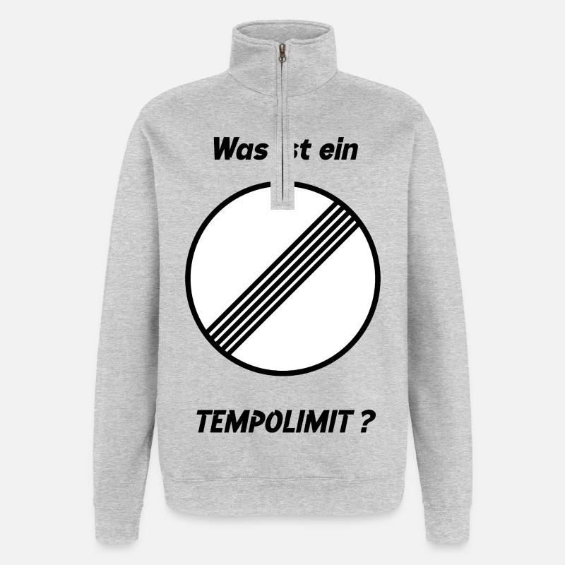 What is a speed limit? - Quarter-Zip Sweatshirt - heather grey