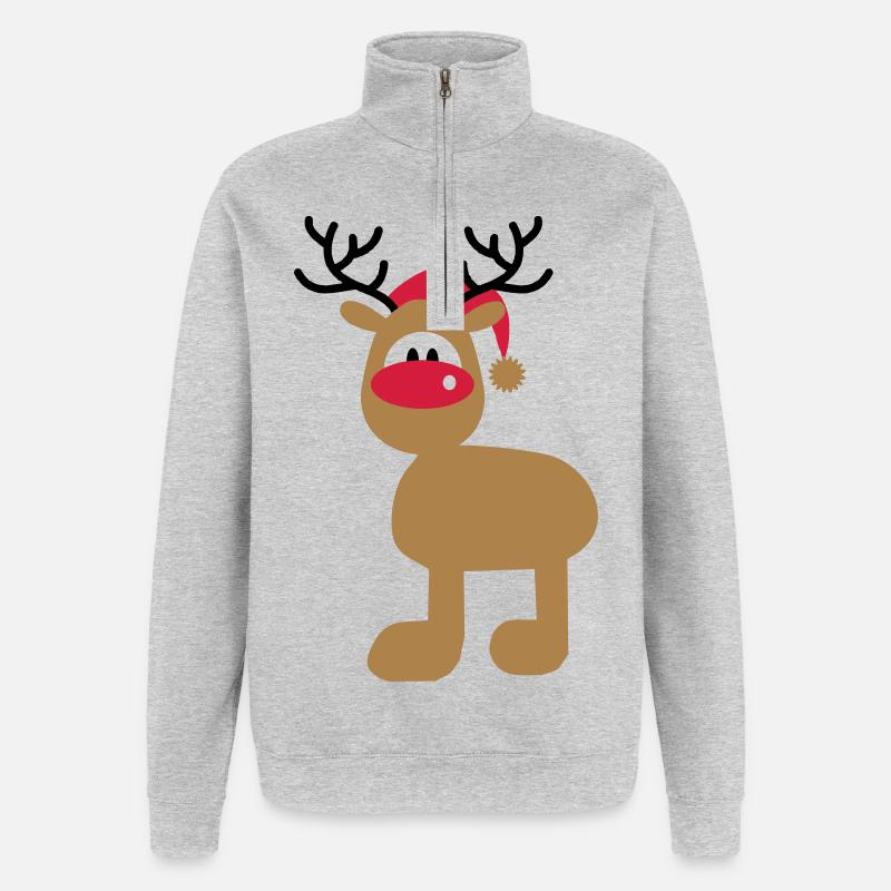 Christmas - Quarter-Zip Sweatshirt - heather grey