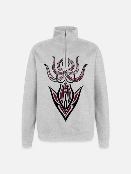 Indian goddess, Pagan Art. - Quarter-Zip Sweatshirt - heather grey