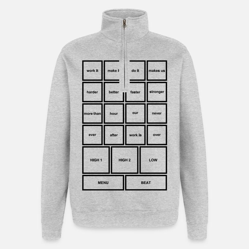 Work It – Motivation, Power & Progress - Quarter-Zip Sweatshirt - heather grey