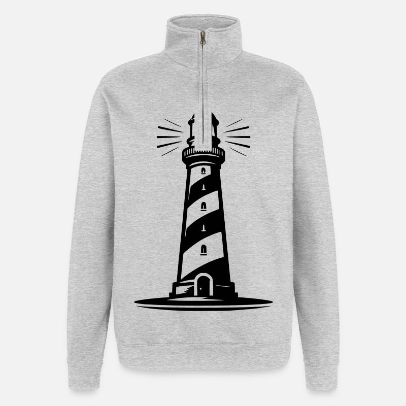 lighthouse - Quarter-Zip Sweatshirt - heather grey