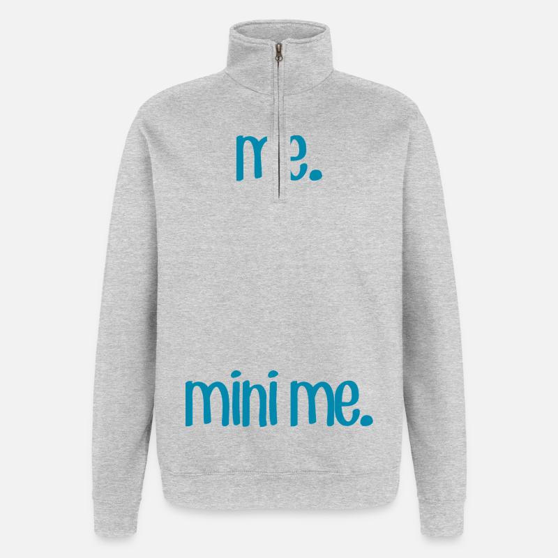 Moi et M Moi - Sweat à zip 1/4 - gris chiné