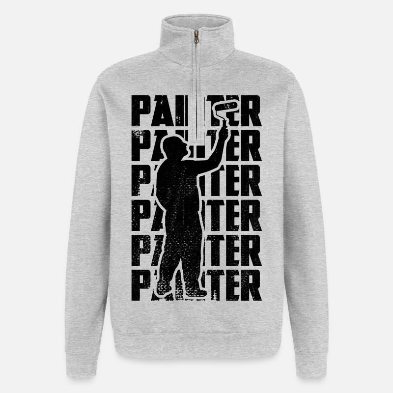 Master painter - Quarter-Zip Sweatshirt - heather grey