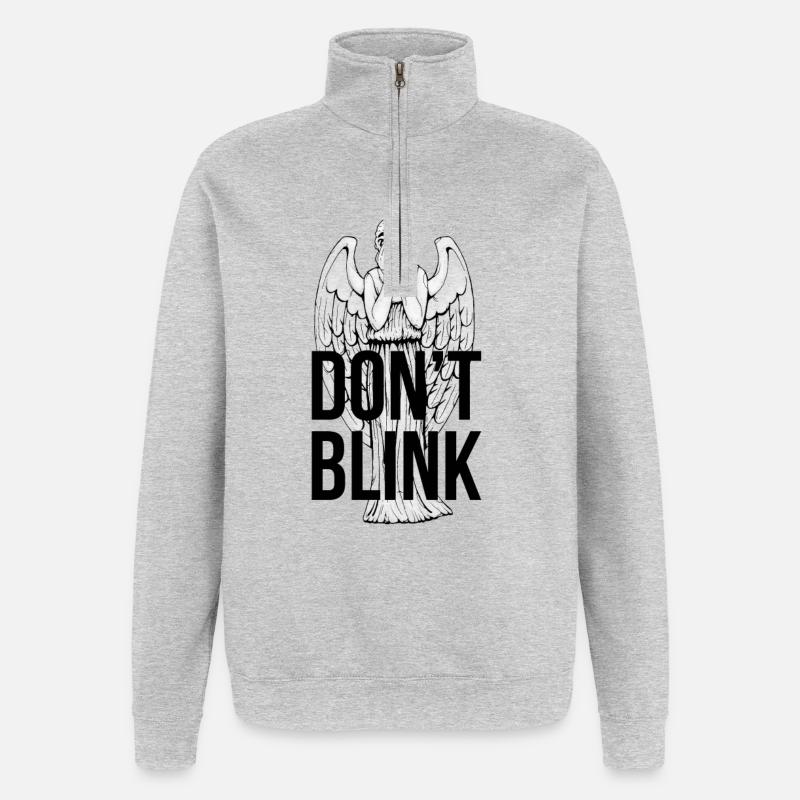 Don't Blink - Quarter-Zip Sweatshirt - heather grey
