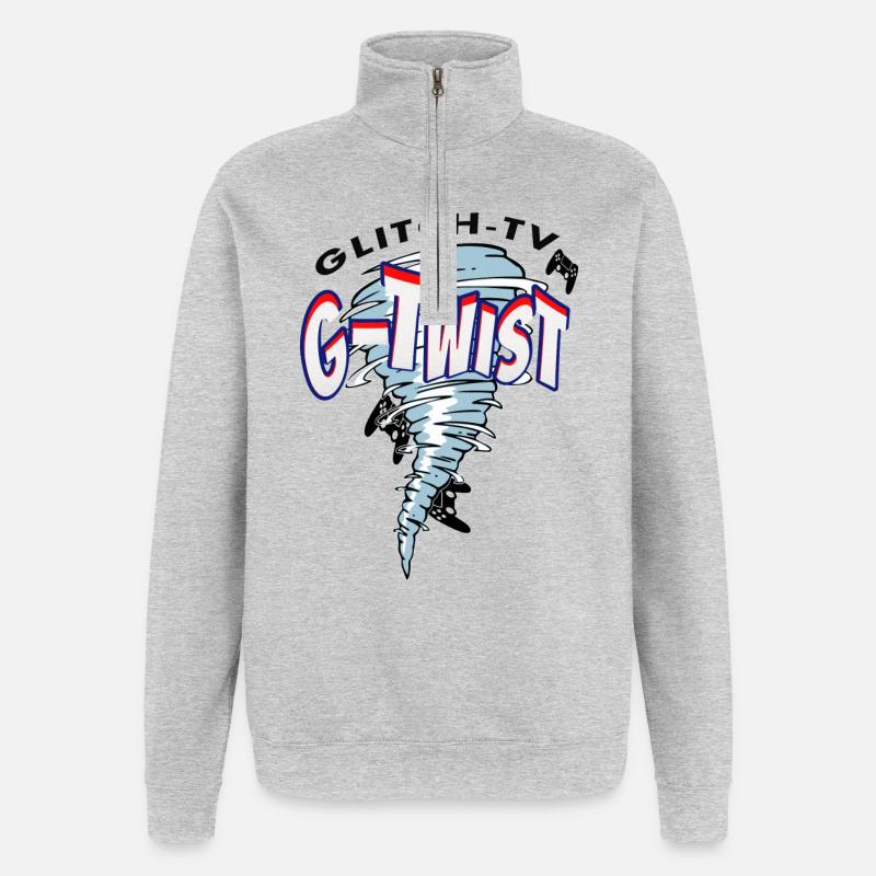 Tornade de joueur - Sweat à zip 1/4 - gris chiné