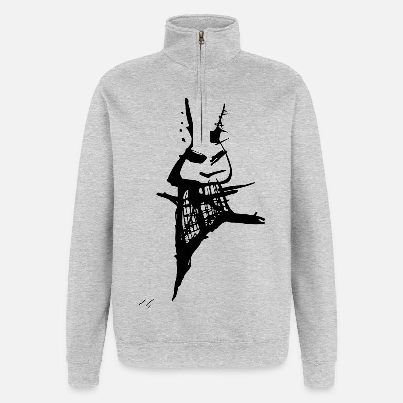 My vibe - Quarter-Zip Sweatshirt - heather grey