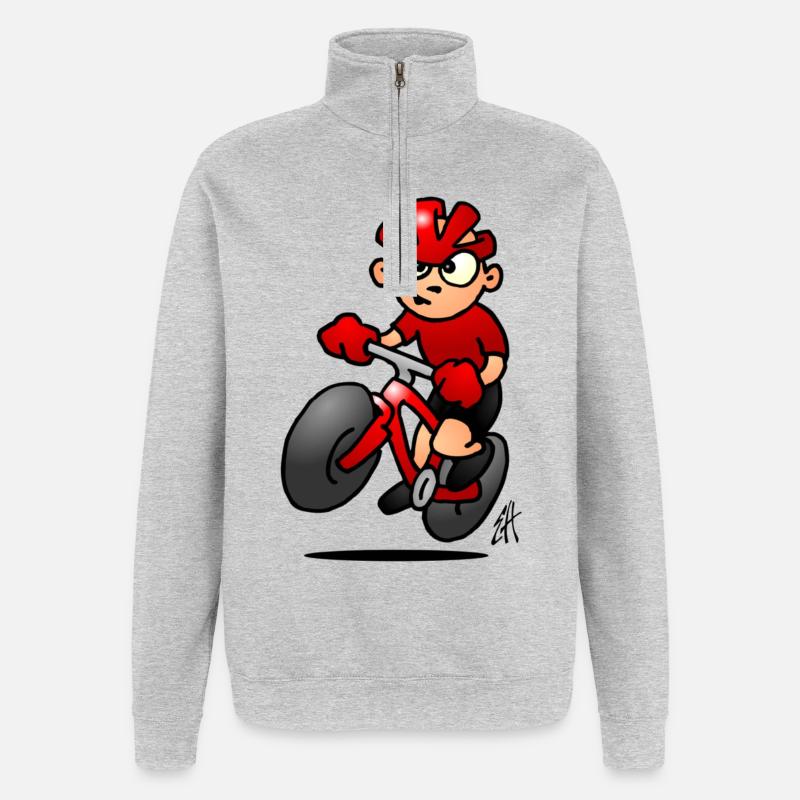 VTT - Sweat à zip 1/4 - gris chiné