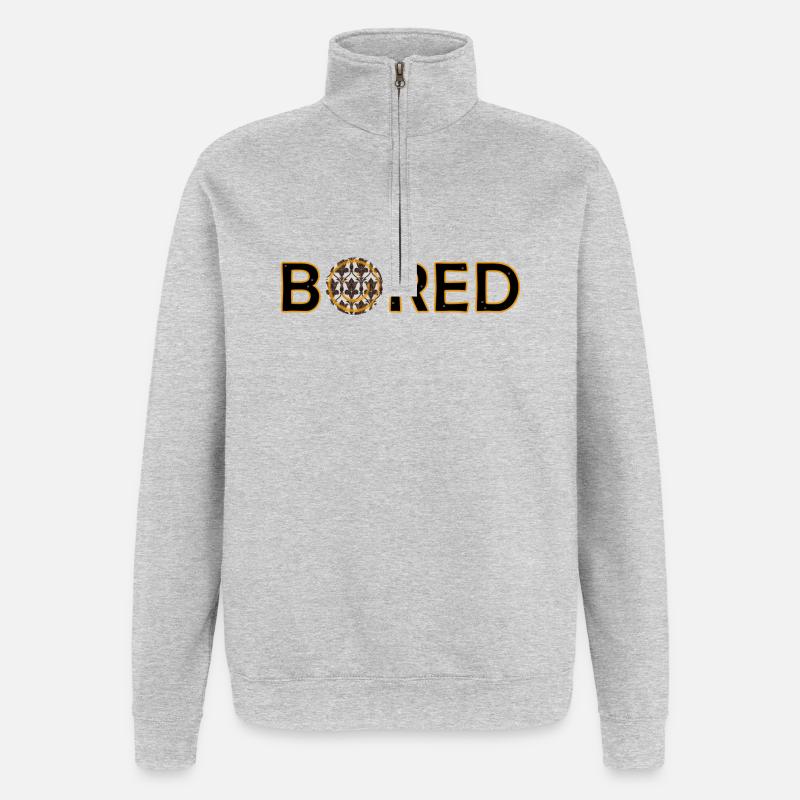 bored - Quarter-Zip Sweatshirt - heather grey