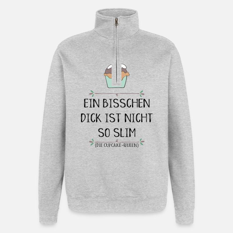 Cupcake - Quarter-Zip-Sweatshirt - Grau meliert