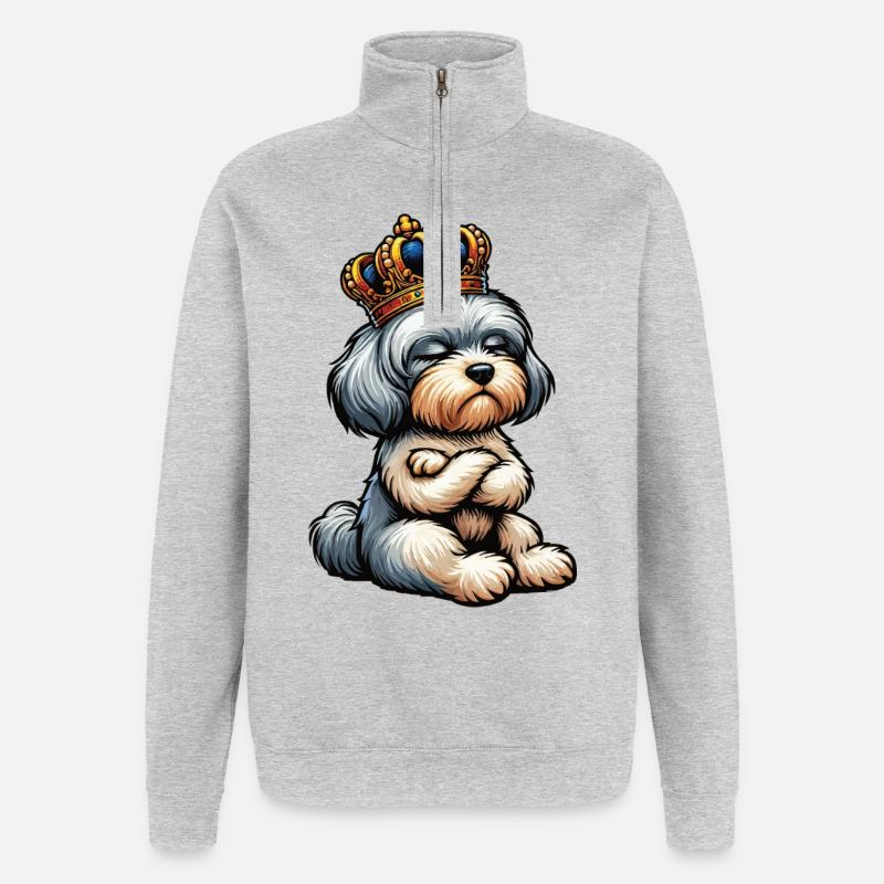 Havanese Havanese Owners Havanese Farmers - Quarter-Zip Sweatshirt - heather grey