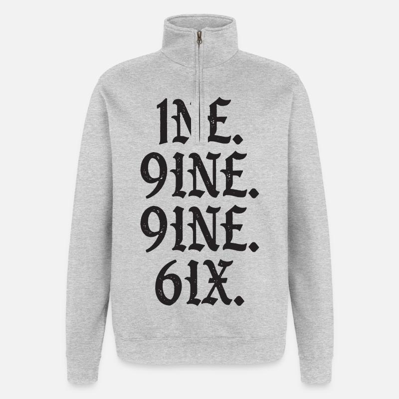 Millésime 1996 - Sweat à zip 1/4 - gris chiné