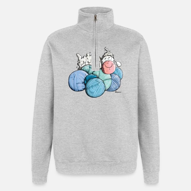 Sheep on whool - Quarter-Zip Sweatshirt - heather grey