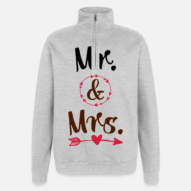 wedding - Quarter-Zip Sweatshirt - heather grey