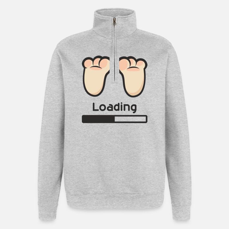 Loading... - Quarter-Zip Sweatshirt - heather grey
